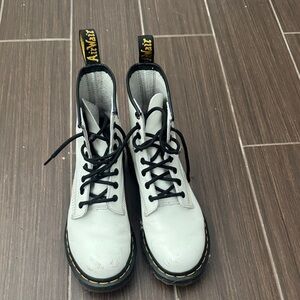 Dr. Martens White and Black Lace-Up Boots Women’s size 7